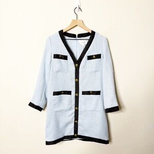 Tuckernuck Pomander Pace Blue Knit Tweed Dress Womens Size S